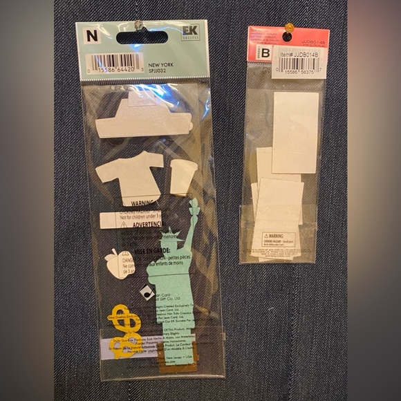 JOLEEs BOUTIQUE 3D Dimensional Stickers; New York & Glitter Flags; NWT. - Picture 2 of 5